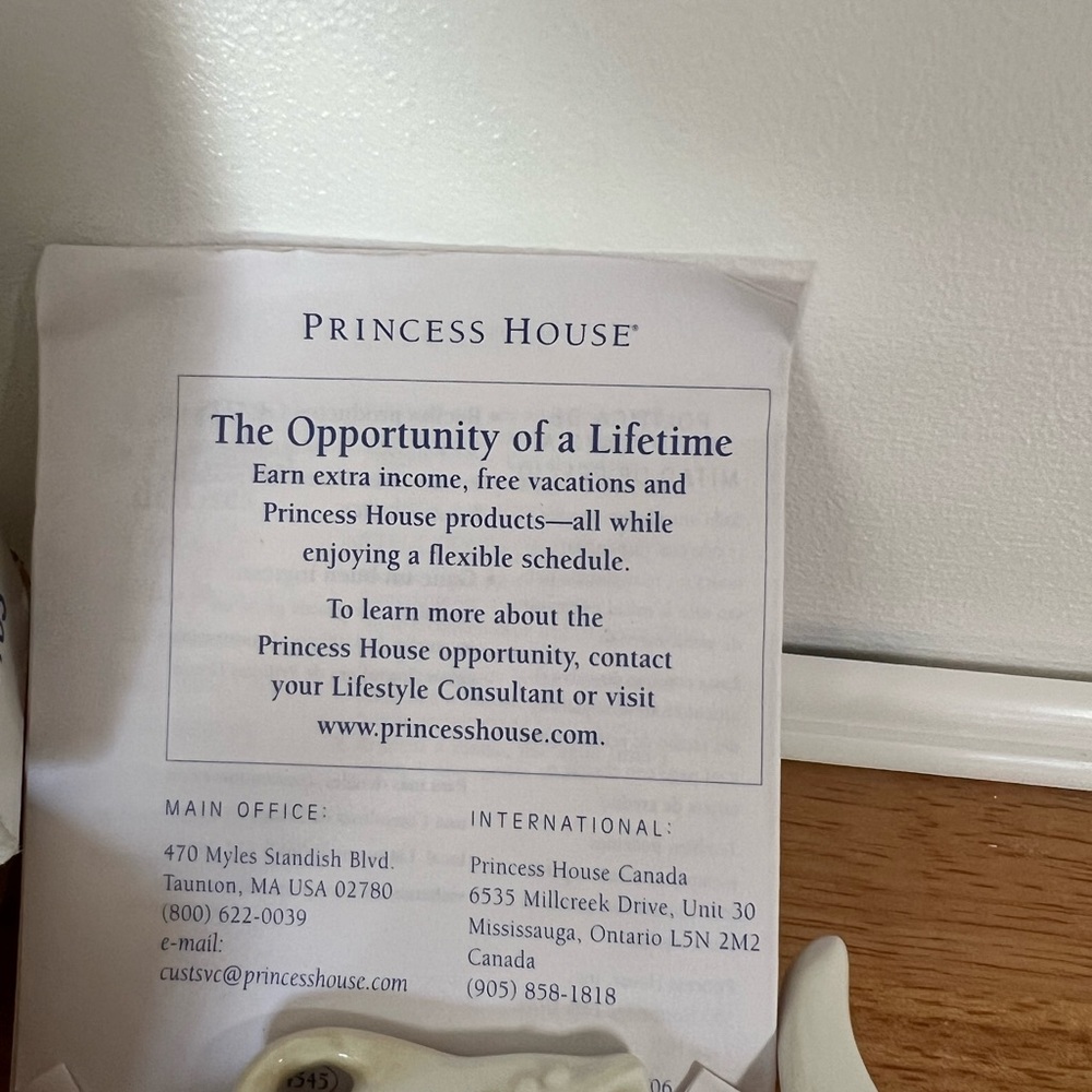 Princess House Ivory Ceramic Teabag Holders - Picture 6 of 7